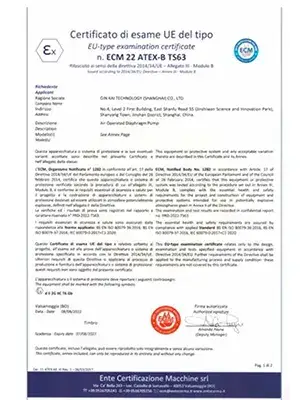 Certificat ATEX