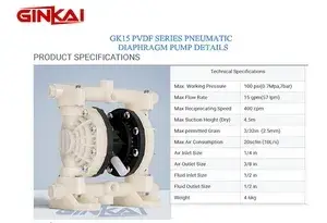 Pompe AODD en PVDF GK15