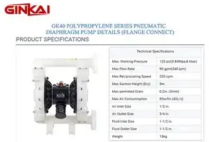 Pompe AODD en PP GK40