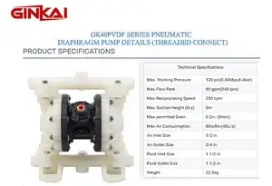 Pompe AODD en PVDF GK40 filetée