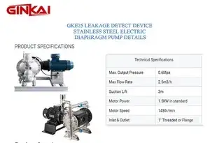 Pompe EODD en acier inoxydable GKE25 LDD