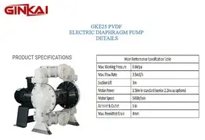 Pompe à membrane électrique en PVDF GKE25