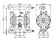 Pompe en aluminium 1-1/2", orifices filetés avec intermédiaire en alliage d'aluminium