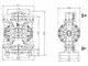 Pompe à membrane pneumatique en polypropylène 3"