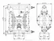 Pompe tout en acier inoxydable 1-1/2", orifices filetés latéraux