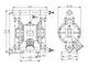Pompe en acier inoxydable 1", sortie centrale