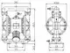 Pompe en acier inoxydable 1", sortie centrale