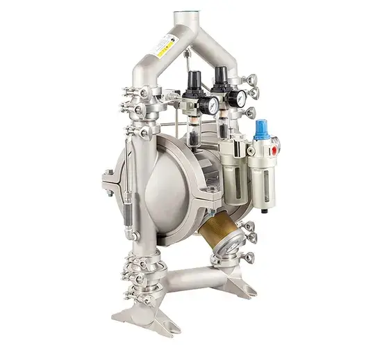 Pompes à poudre pneumatiques en acier inoxydable